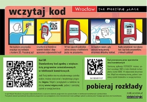Kody QR na wrocławskich przystankach autobusowych.